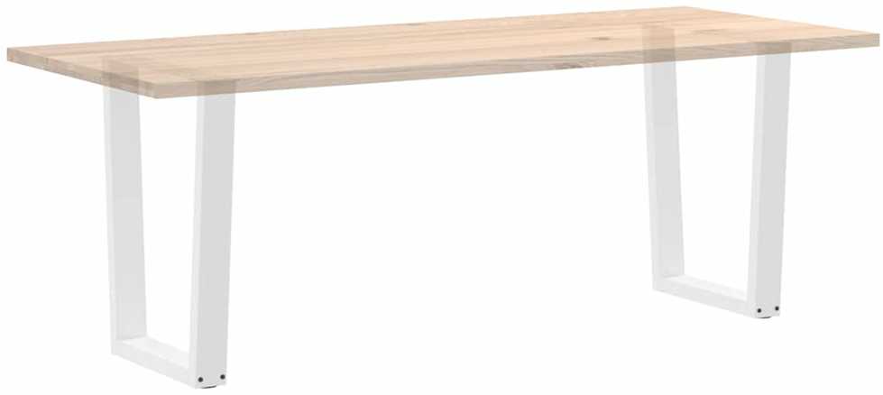 Valgomojo stalo kojelės, 2 vnt., baltos, 70x(72-73,3) cm, plienas, V formos