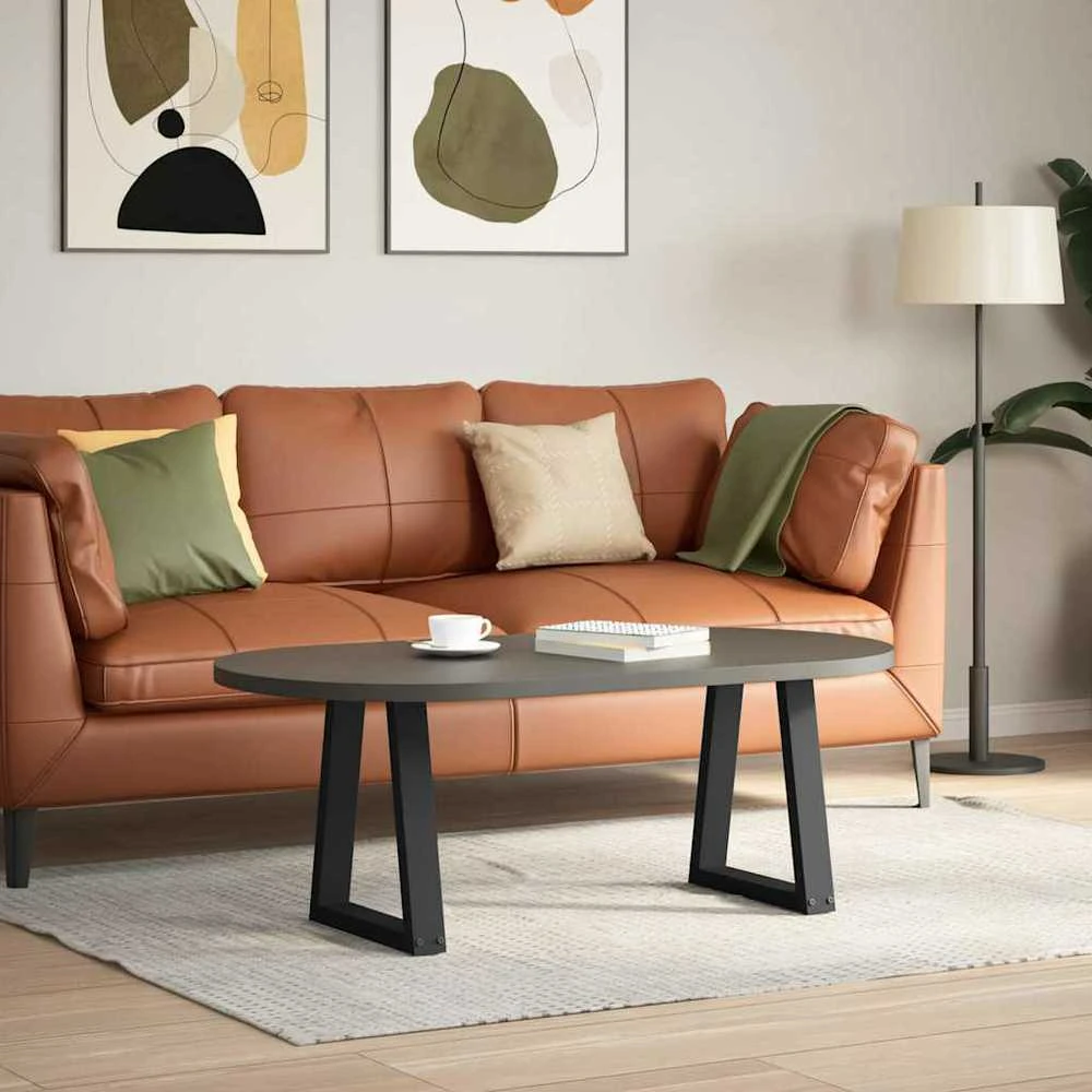 Kavos staliuko kojelės, V formos, 2 vnt., juodos, 28x(42-43,3) cm, plienas