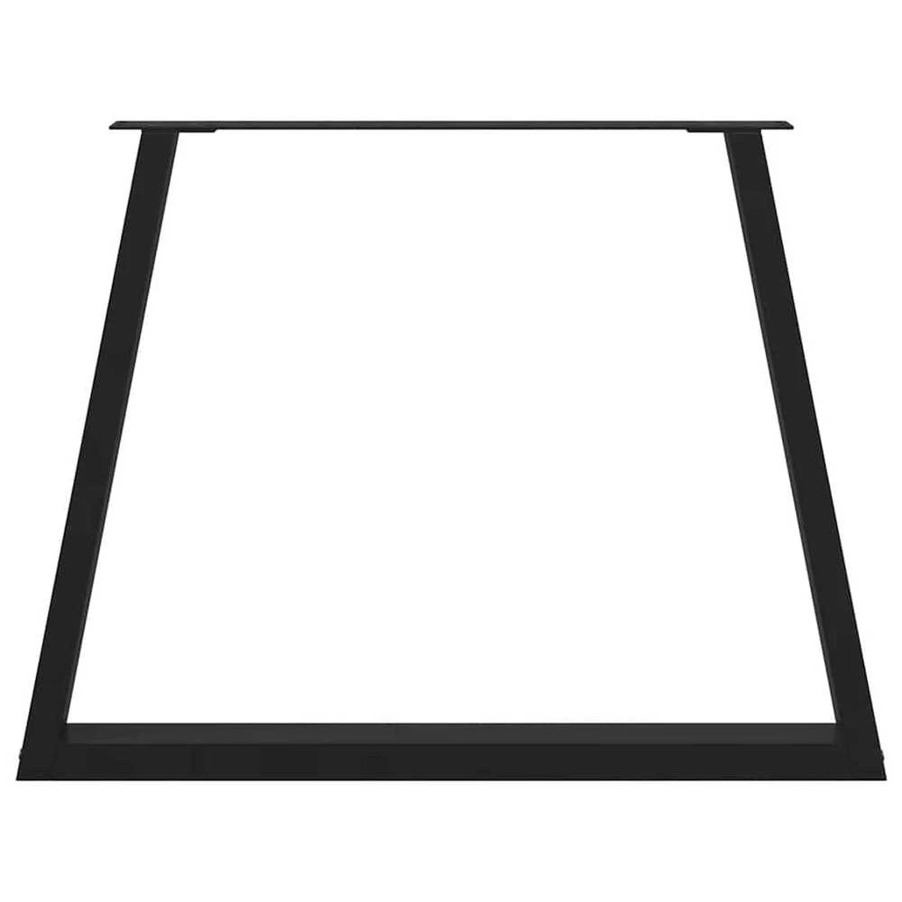 Valgomojo stalo kojelės, V formos, 2 vnt., juodos, 90x(72-73,3) cm, plienas