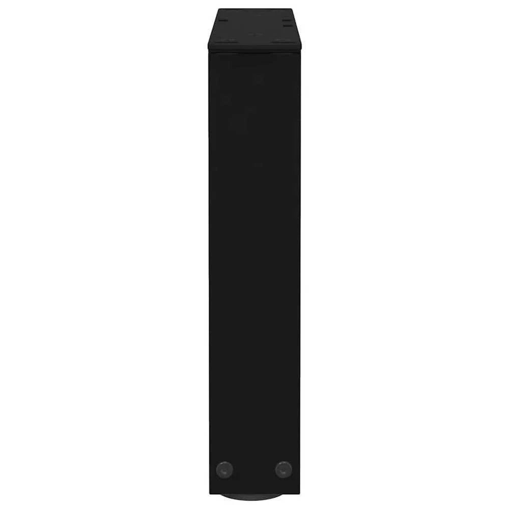 Kavos staliuko kojelės, V formos, 2 vnt., juodos, 40x(30-31,3) cm, plienas