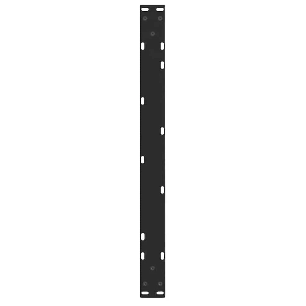 Kavos staliuko kojelės, V formos, 2 vnt., juodos, 70x(42-43,3) cm, plienas