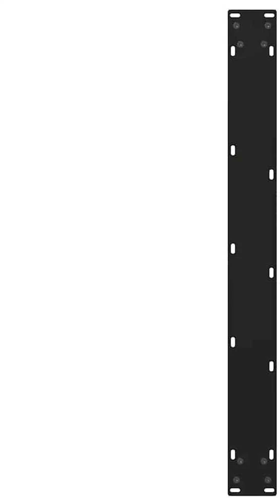 Valgomojo stalo kojos, V formos, 2 vnt., juodos, 100x(72-73,3) cm, plienas