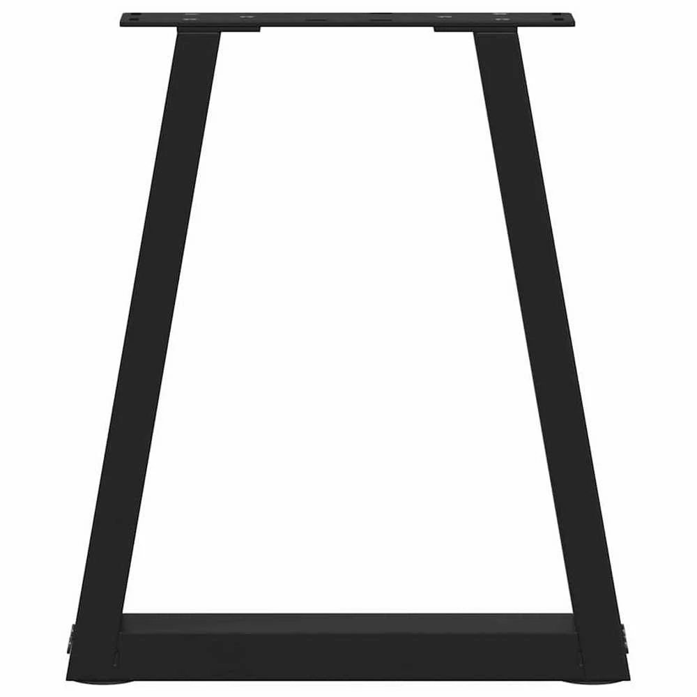 Kavos staliuko kojelės, V formos, 2 vnt., juodos, 38x(42-43,3) cm, plienas