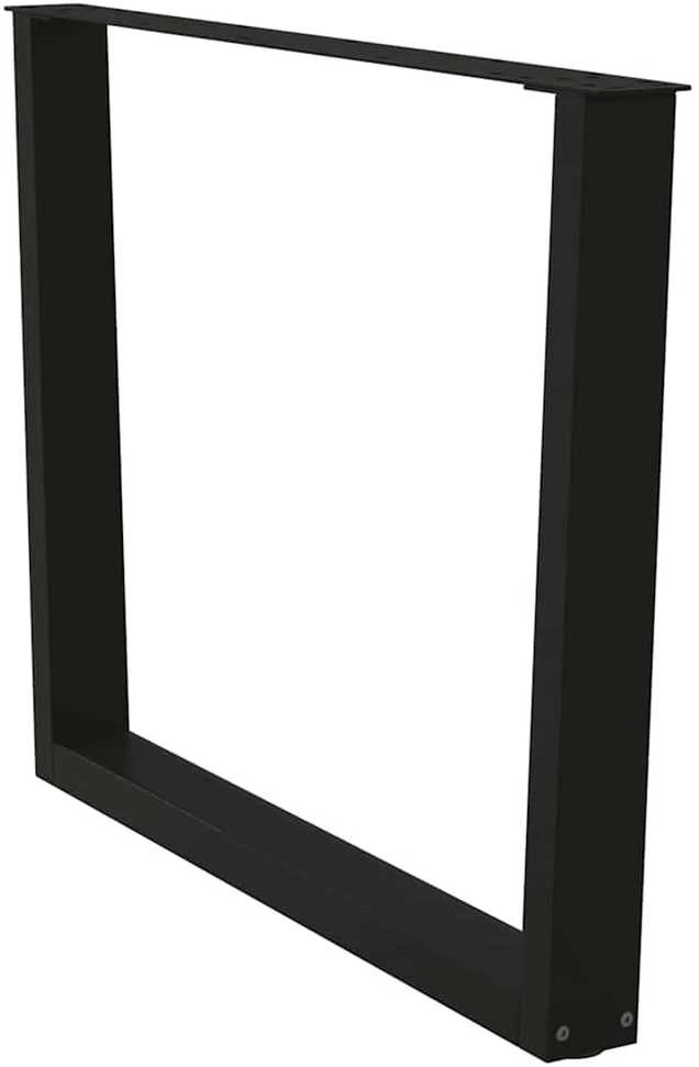 Valgomojo stalo kojos, V formos, 2 vnt., juodos, 100x(72-73,3) cm, plienas
