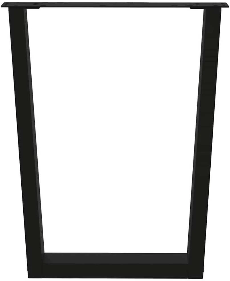 Valgomojo stalo kojelės, V formos, 2 vnt., juodos, 60x(72-73,3) cm, plienas