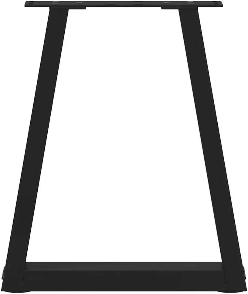 Kavos staliuko kojelės, V formos, 2 vnt., juodos, 28x(42-43,3) cm, plienas