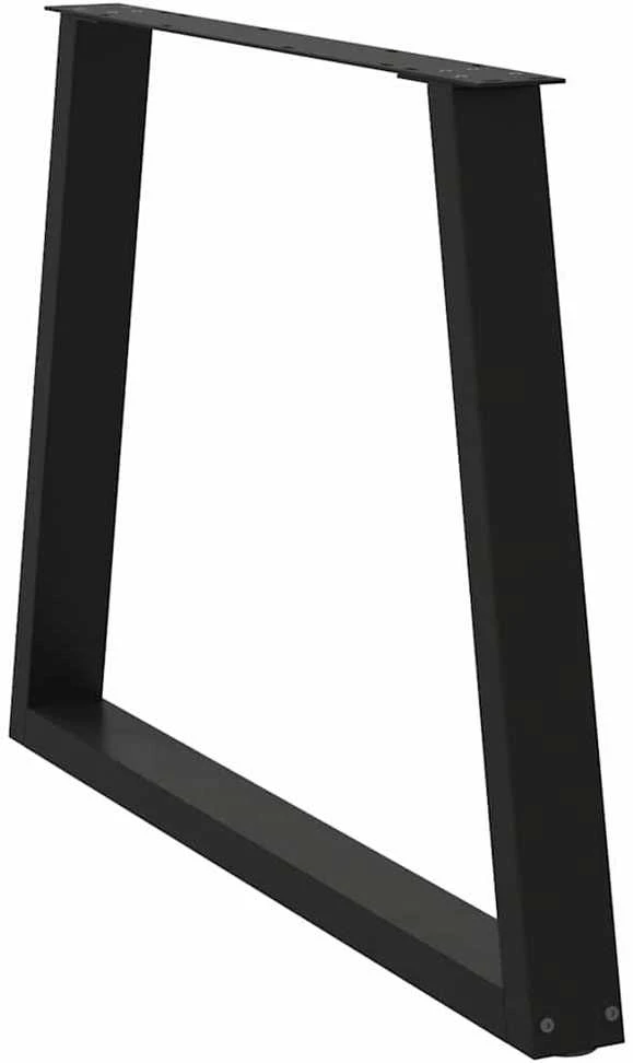 Valgomojo stalo kojos, V formos, 2 vnt., juodos, 100x(72-73,3) cm, plienas