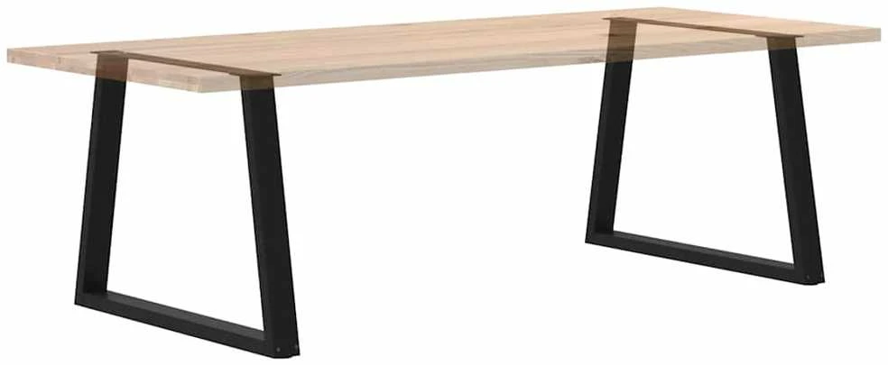 Valgomojo stalo kojelės, V formos, 2 vnt., juodos, 90x(72-73,3) cm, plienas