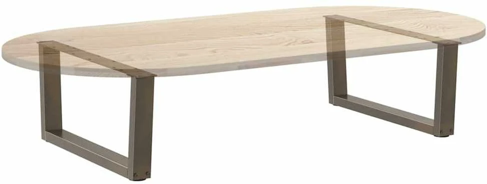 Kavos staliuko kojelės, V formos, 2 vnt., natūralus plienas, 70x(30-31,3) cm, plienas