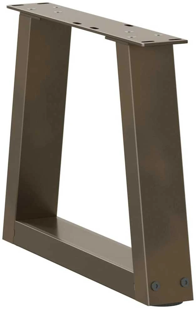 Kavos staliuko kojelės, V formos, 2 vnt., natūralus plienas, 30x(30-31,3) cm, plienas