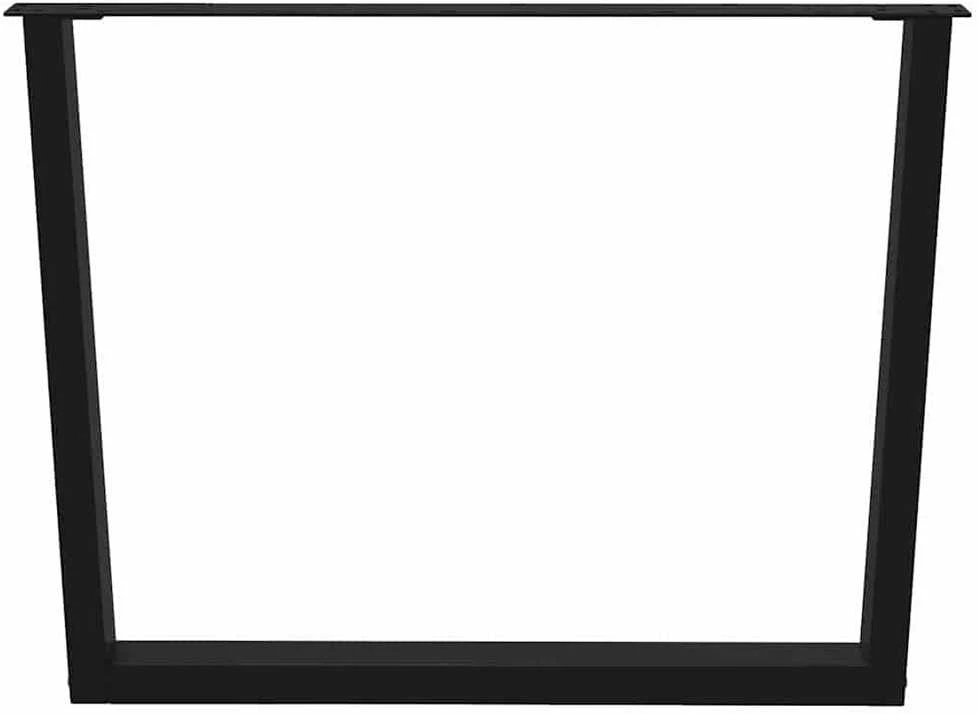 Valgomojo stalo kojos, V formos, 3 vnt., juodos, 100x(72-73,3) cm, plienas