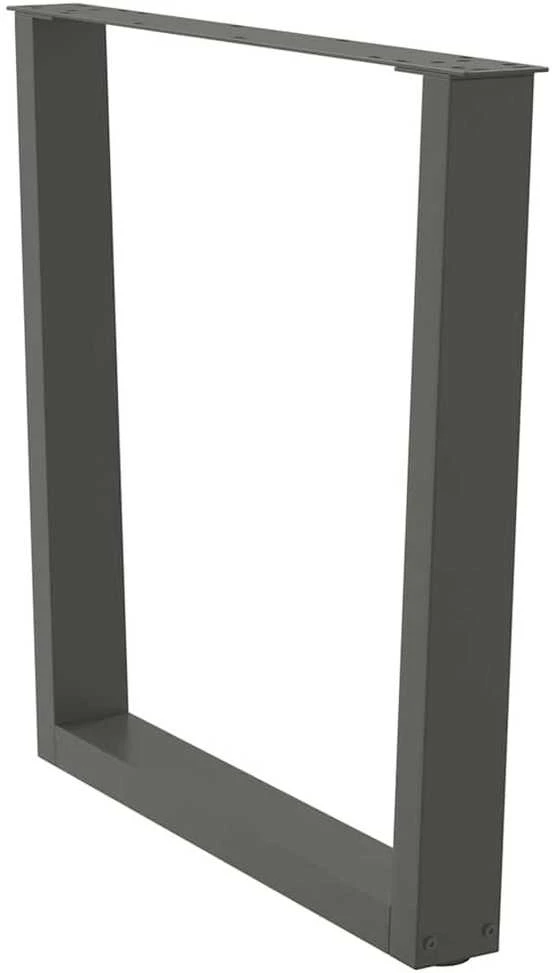 Valgomojo stalo kojos, 3 vnt., antracito spalvos, 80x(72-73,3) cm, plienas, V formos