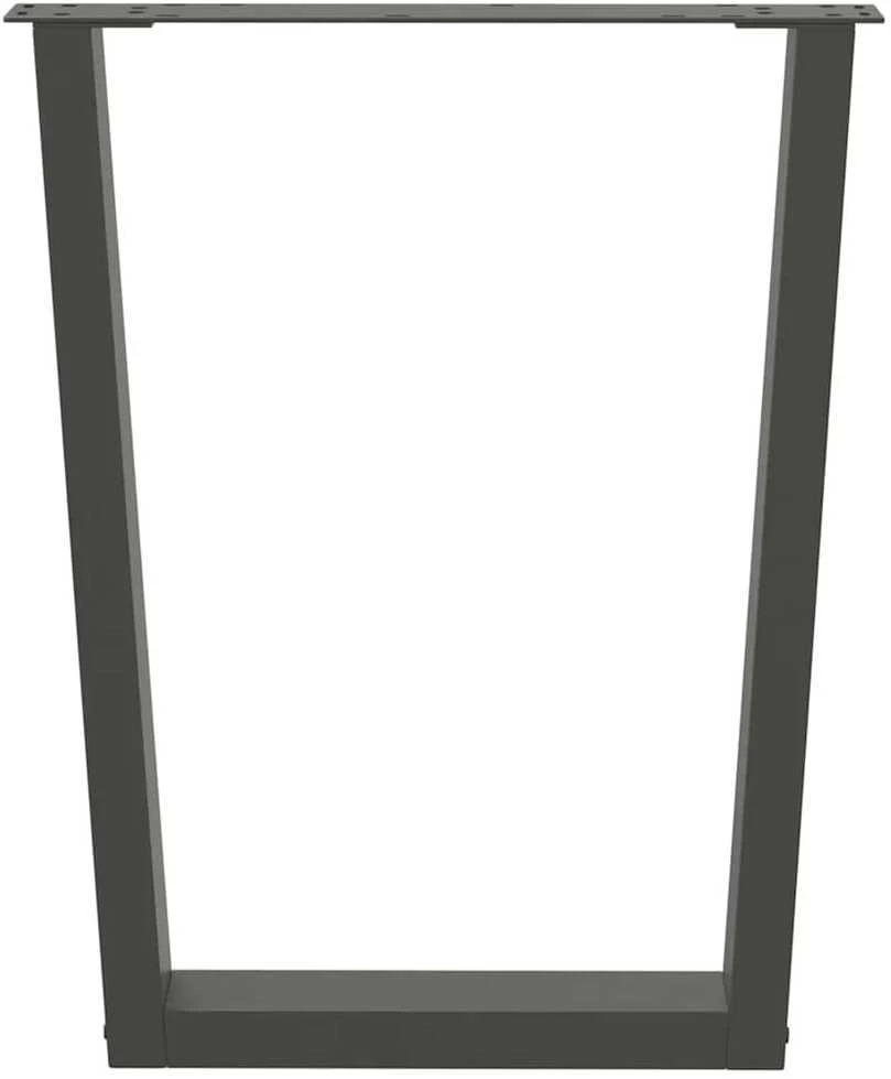 Valgomojo stalo kojos, V formos, 3 vnt., antracito spalvos, 70x(72-73,3) cm, plienas