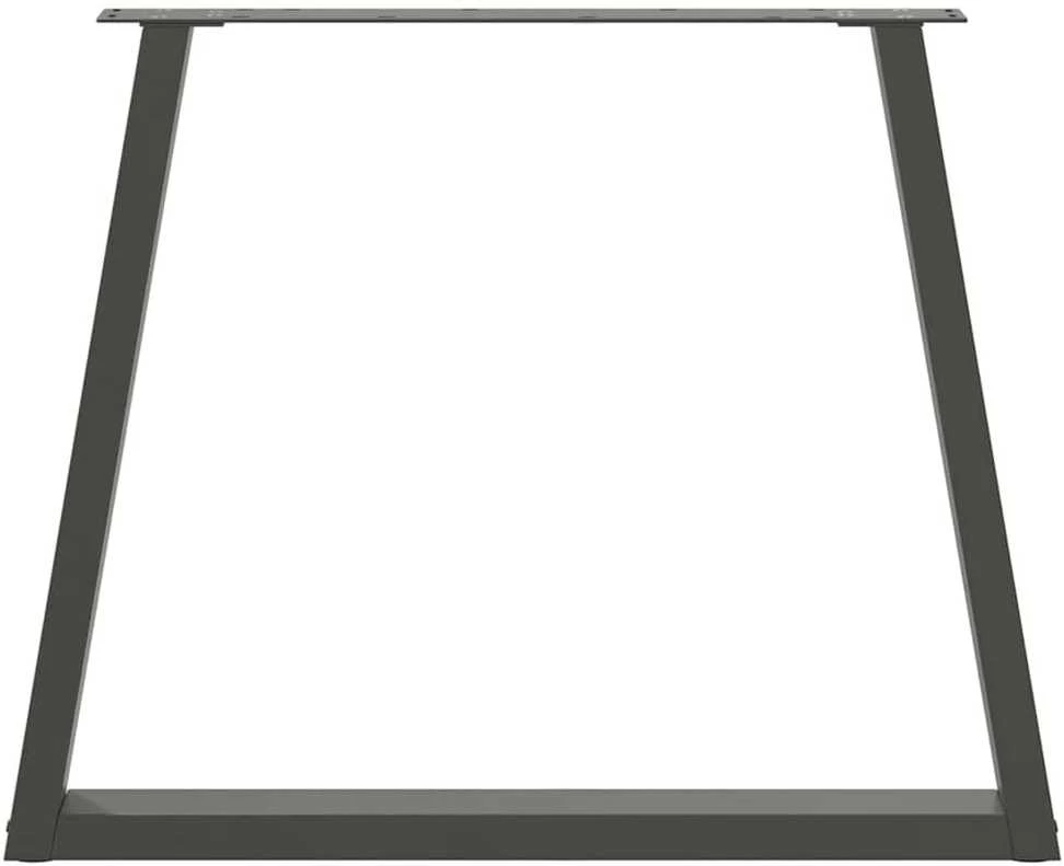 Valgomojo stalo kojos, V formos, 3 vnt., antracito spalvos, 70x(72-73,3) cm, plienas