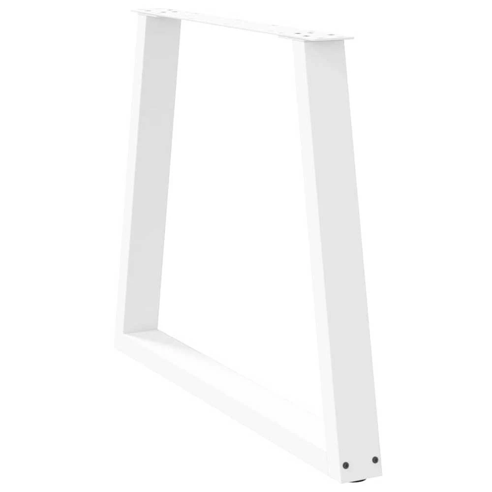 Valgomojo stalo kojelės, 3 vnt., baltos, 80x(72-73,3) cm, plienas, V formos