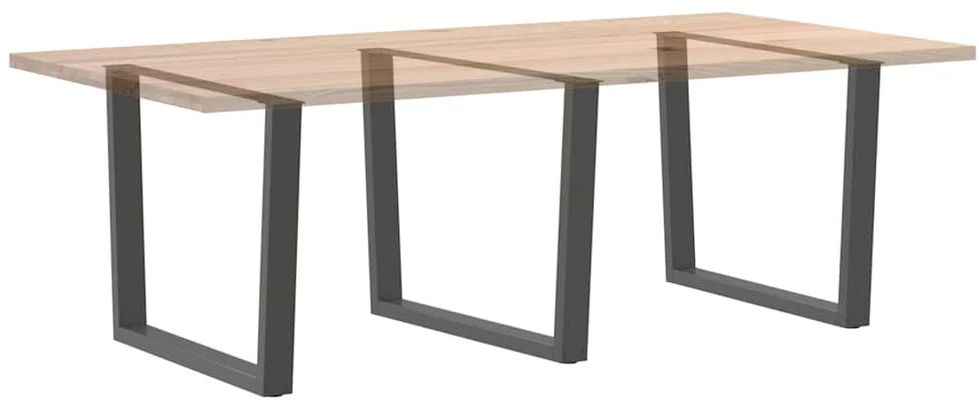 Valgomojo stalo kojos, V formos, 3 vnt., antracito spalvos, 100x(72-73,3) cm, plienas