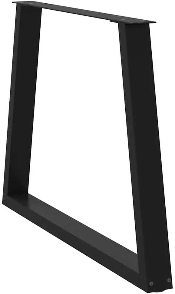 Valgomojo stalo kojos, V formos, 3 vnt., juodos, 100x(72-73,3) cm, plienas