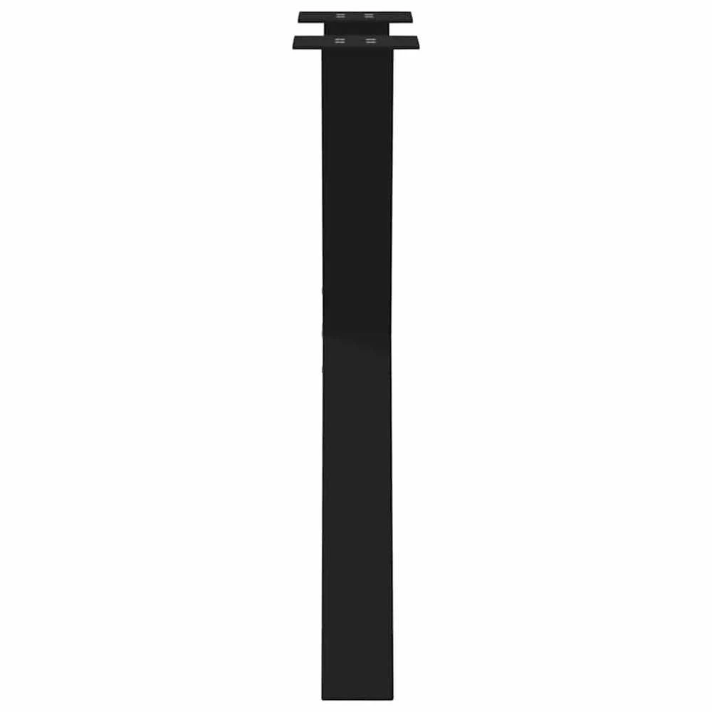 Valgomojo stalo kojos, X formos, 2 vnt., juodos, 50x(72-73) cm, plienas