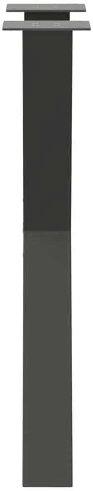 Valgomojo stalo kojos, X formos, 2 vnt., antracito spalvos, 50x(72-73) cm, plienas