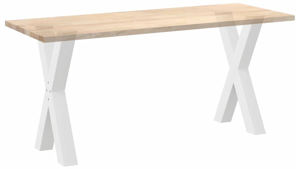 Valgomojo stalo kojos, X formos, 2 vnt., baltos, 50x(72-73) cm, plienas