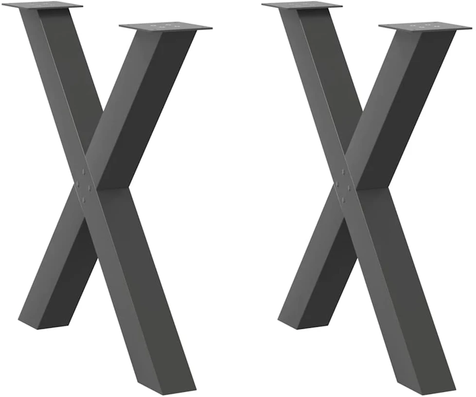 Valgomojo stalo kojelės, X formos, 2 vnt., 70x(72-73) cm