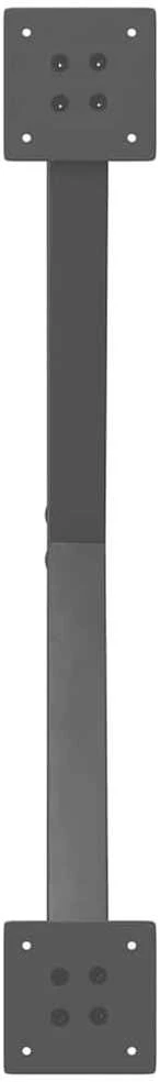 Valgomojo stalo kojos, X formos, 2 vnt., antracito spalvos, 70x(72-73) cm, plienas