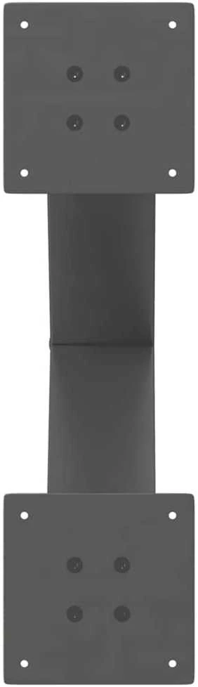 Valgomojo stalo kojos, X formos, 2 vnt., antracito spalvos, 50x(72-73) cm, plienas