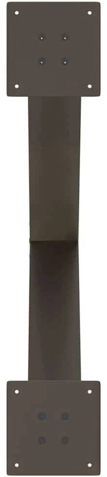 Valgomojo stalo kojos, X formos, 3 vnt., natūralus plienas, 70x(72-73) cm, plienas