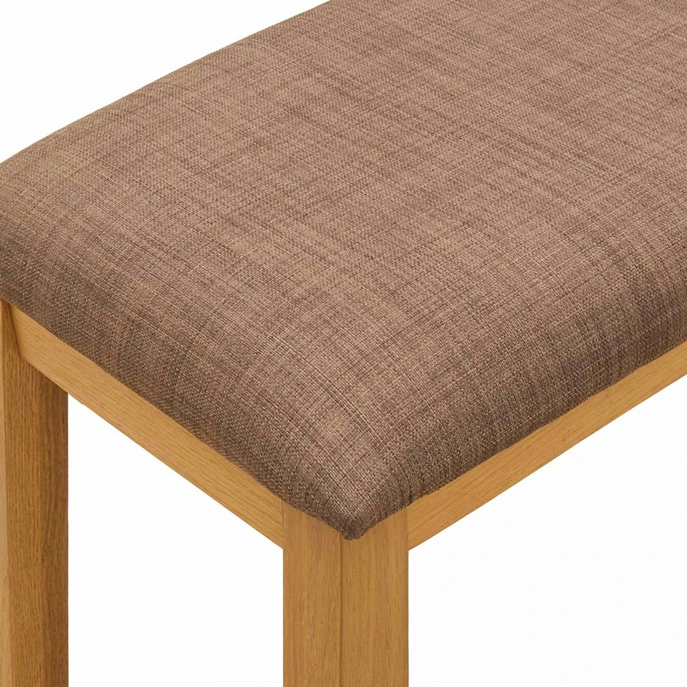 Valgomojo suolas 95 x 32 x 45 cm Kietas ąžuolo medis Pilka