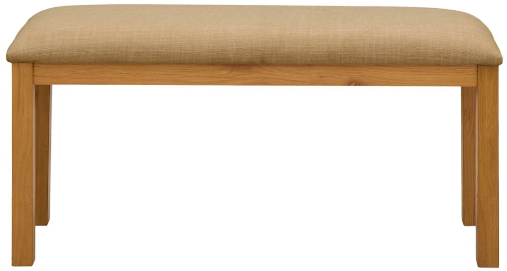 Valgomojo suolas 95 x 32 x 45 cm Kietas ąžuolo medis Smėlio