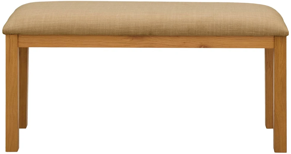 Valgomojo suolas 95 x 32 x 45 cm Kietas ąžuolo medis Smėlio