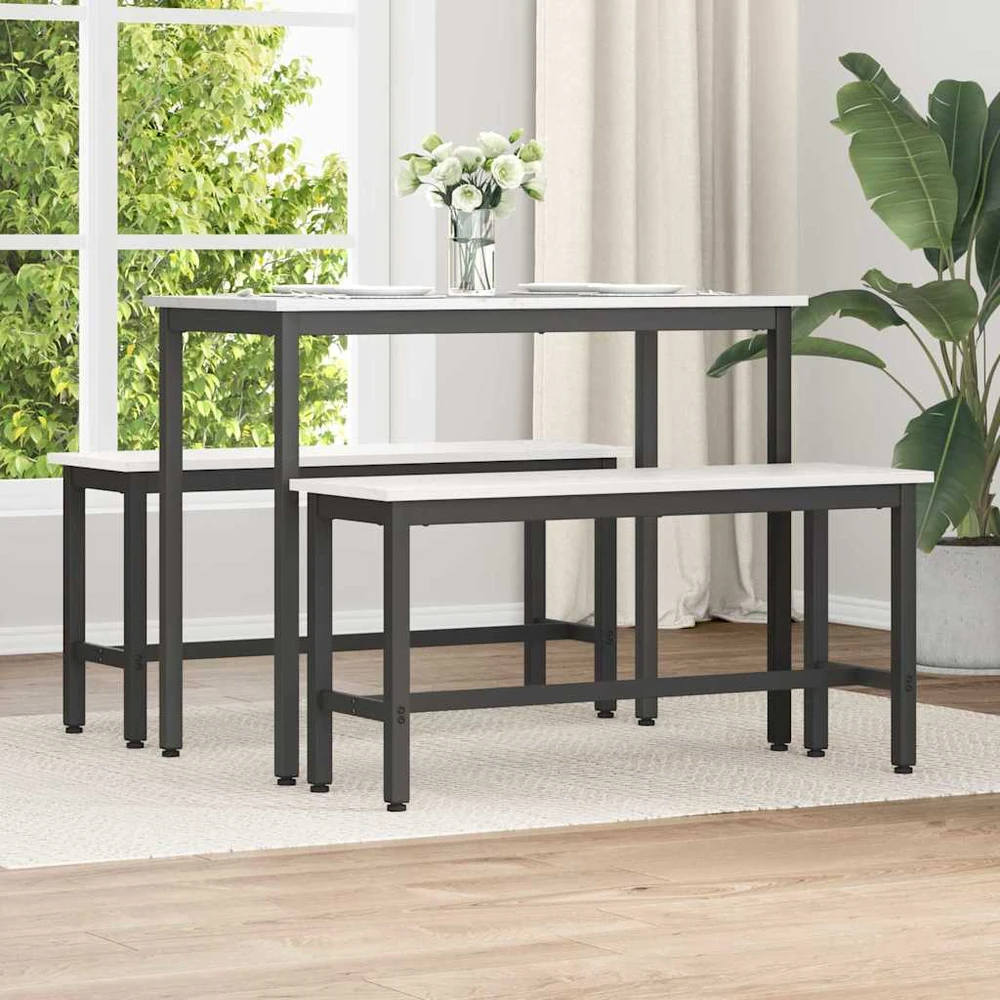 Valgomojo suolas Balta 100 x 32,5 x 49 cm Masyvi pušies mediena