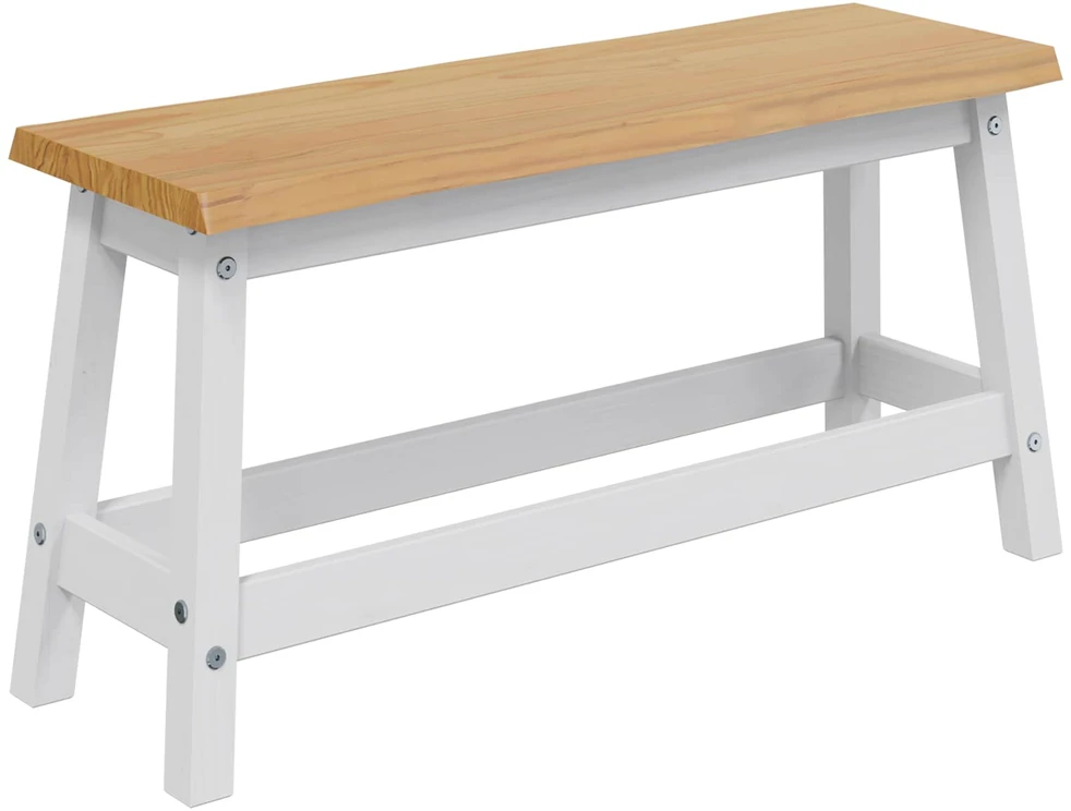VidaXL Valgomojo suolas EKAI Balta 91,5 x 29 x 45,5 cm