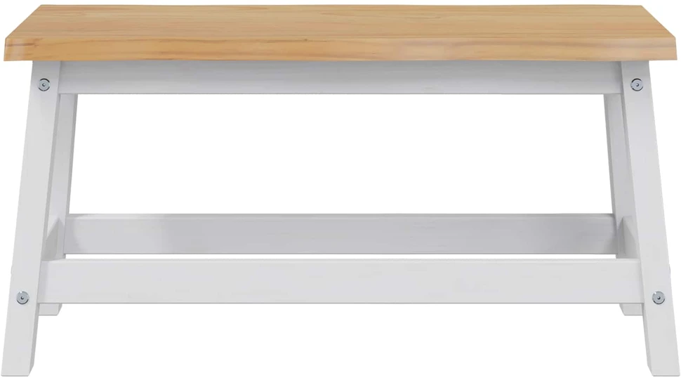 VidaXL Valgomojo suolas EKAI Balta 91,5 x 29 x 45,5 cm