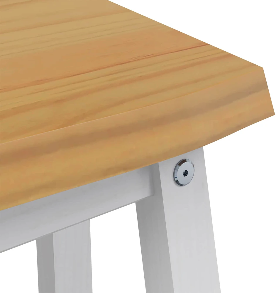 VidaXL Valgomojo suolas EKAI Balta 91,5 x 29 x 45,5 cm