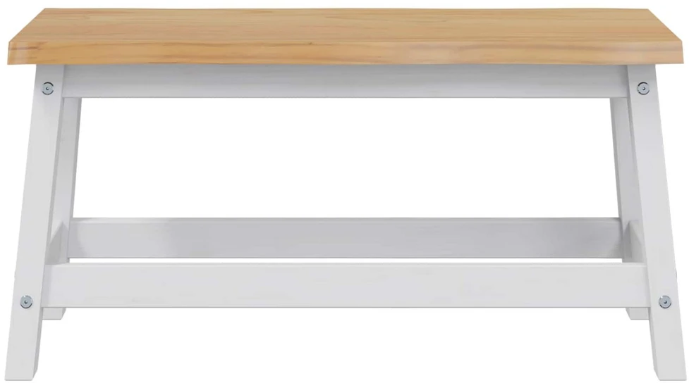 VidaXL Valgomojo suolas EKAI Balta 91,5 x 29 x 45,5 cm