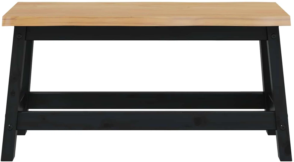 VidaXL Valgomojo suolas EKAI Juoda 91,5 x 29 x 45,5 cm