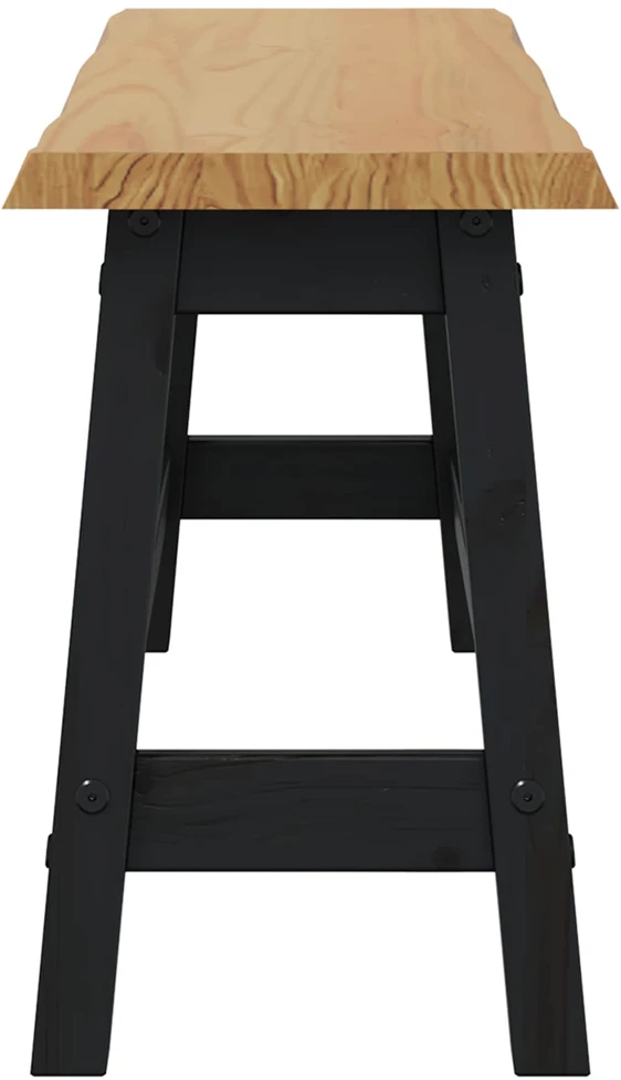 VidaXL Valgomojo suolas EKAI Juoda 91,5 x 29 x 45,5 cm