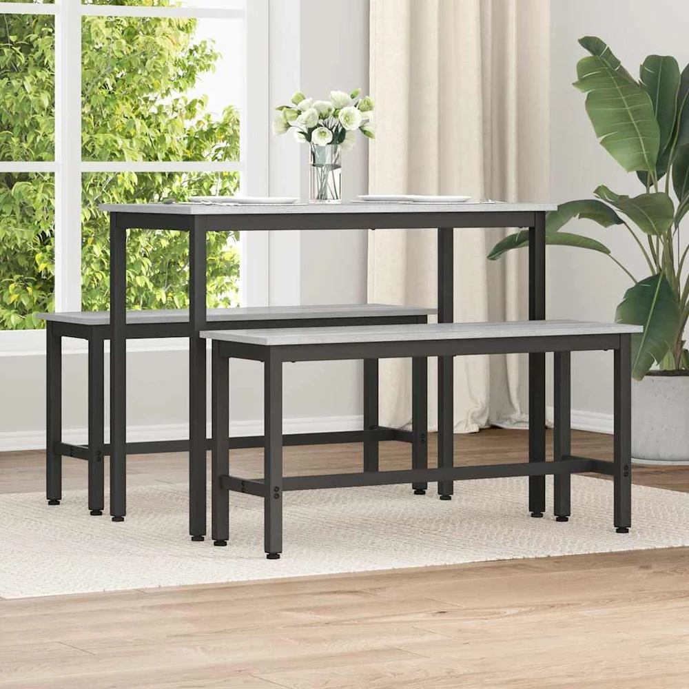 Valgomojo suolas Pilkas Sonoma 100 x 32,5 x 48,5 cm
