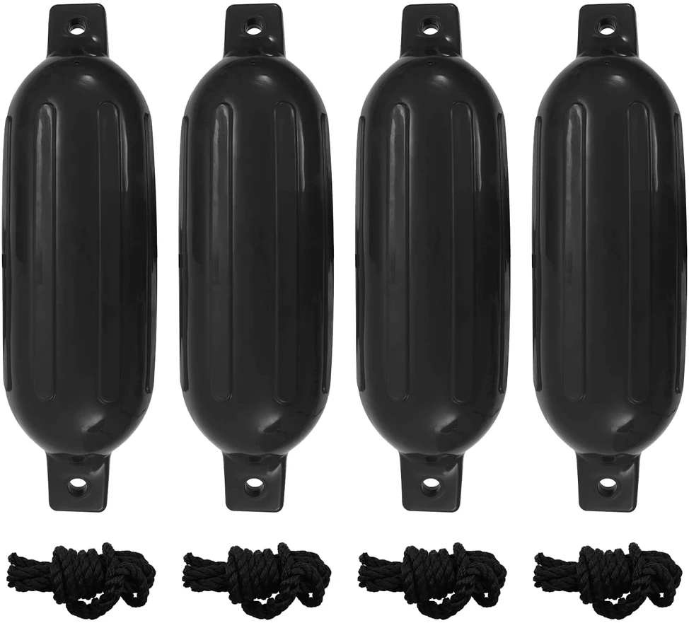 Valties bortų apsaugos, 4vnt., juodos spalvos, 58,5x16,5cm, PVC