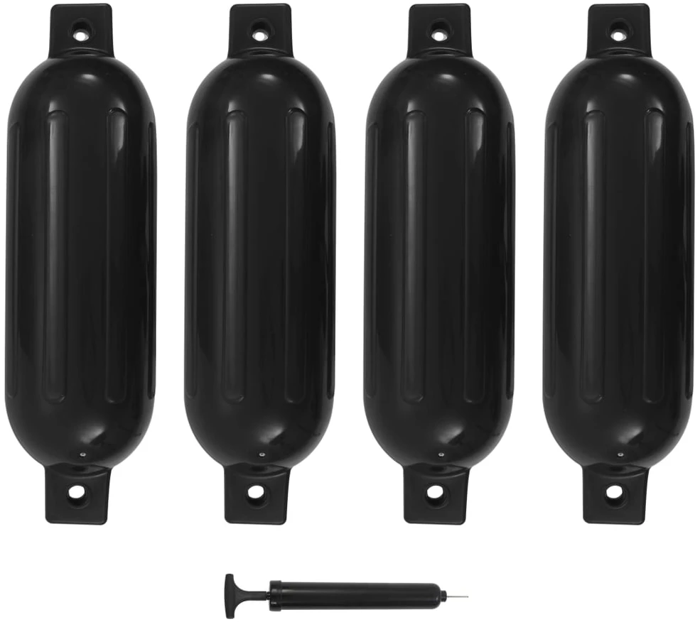 Valties bortų apsaugos, 4vnt., juodos spalvos, 51x14cm, PVC