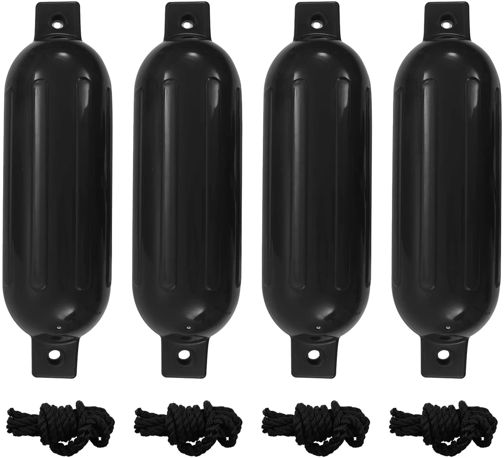 Valties bortų apsaugos, 4vnt., juodos spalvos, 51x14cm, PVC