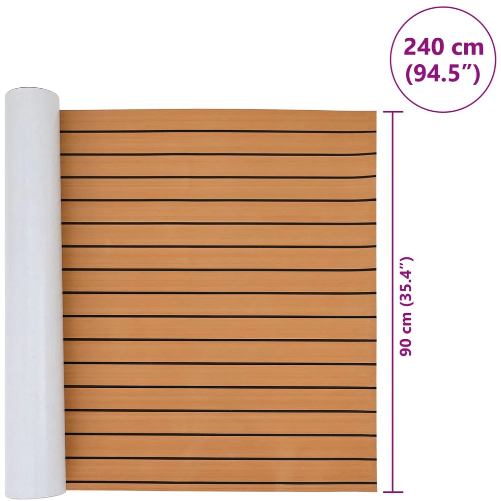 Valties kilimėlis Ruda ir juoda 240 x 90 cm EVA