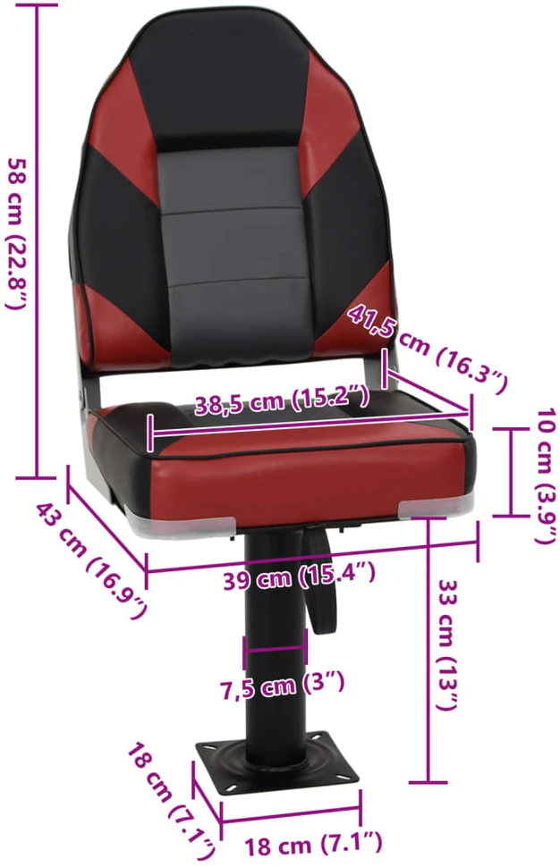 Valties sėdynė su koja su 360° pasukimo mechanizmu