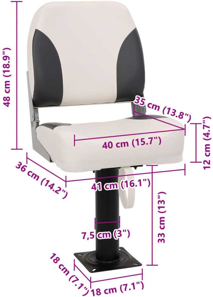 Valties sėdynė su koja su 360° pasukimo mechanizmu