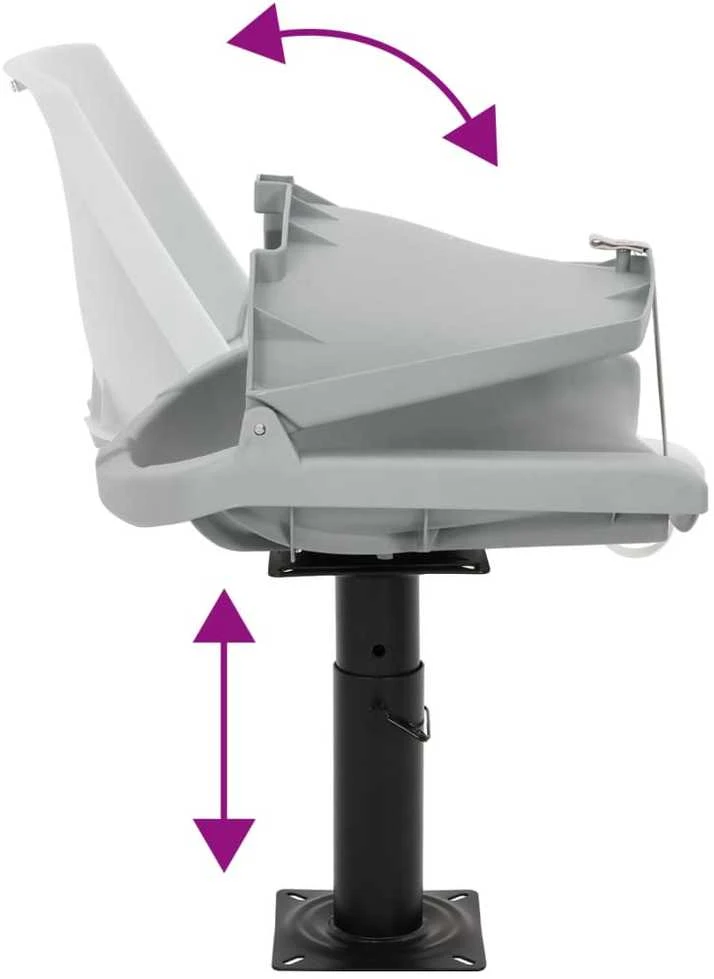 Valties sėdynės su kojelėmis, 2vnt., pasukama 360°, pritaikoma