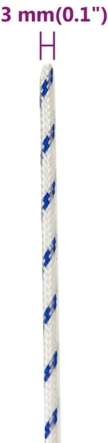 Valties virvė, baltos spalvos, 3mm, 50m, polipropilenas