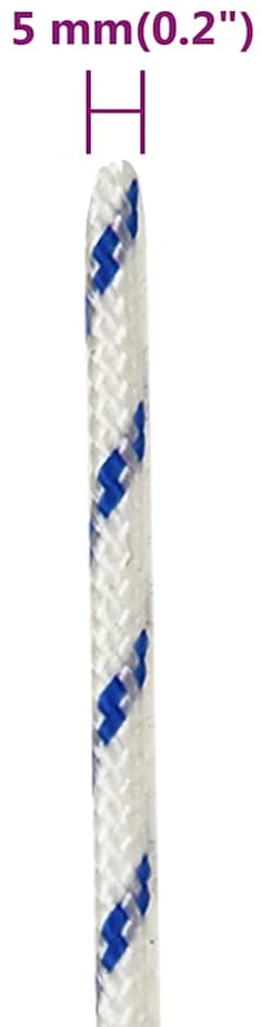 Valties virvė, baltos spalvos, 5mm, 25m, polipropilenas