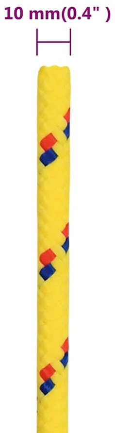 Valties virvė, geltonos spalvos, 10mm, 50m, polipropilenas
