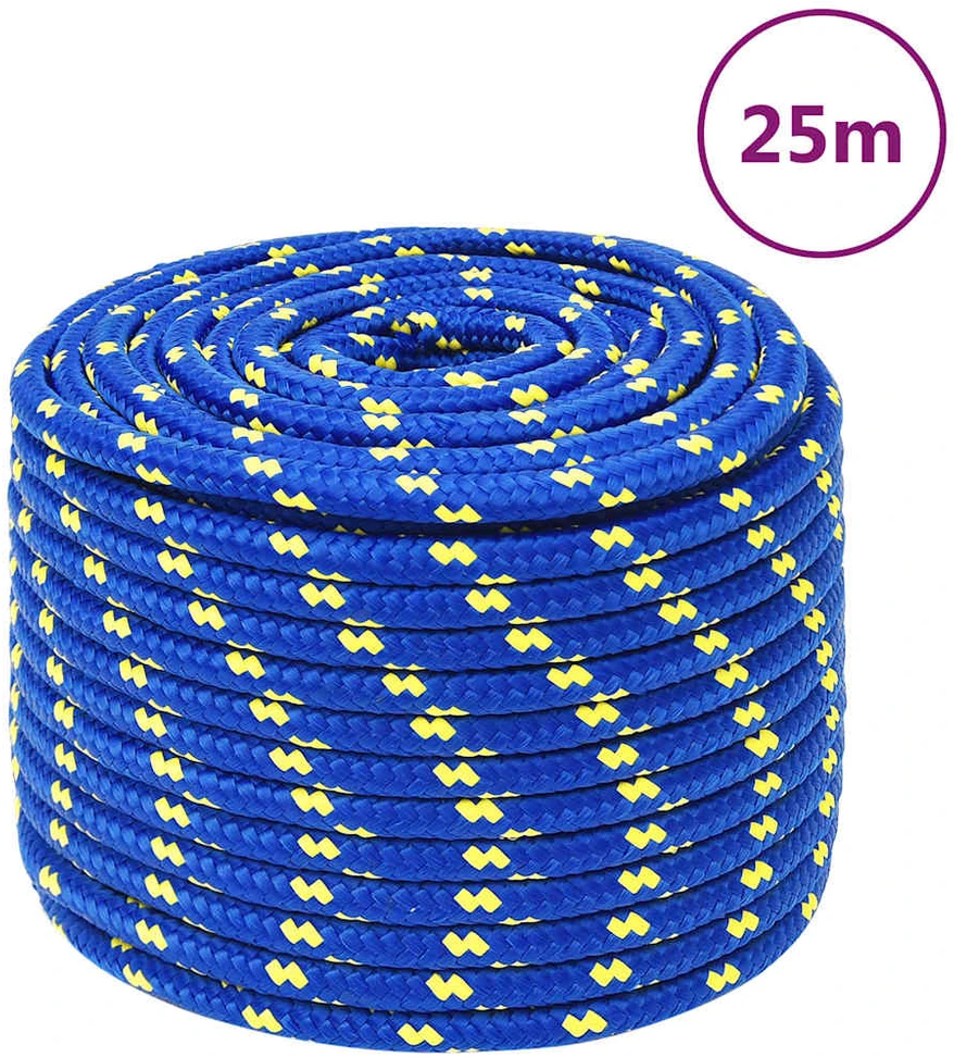 Valties virvė, mėlynos spalvos, 14mm, 25m, polipropilenas